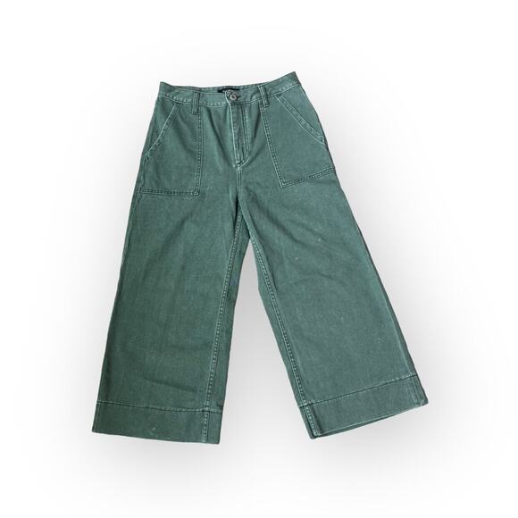 Le Superbe Rhode Wide Leg Cropped Pants in Olive Kush 2 - Picture 3 of 10